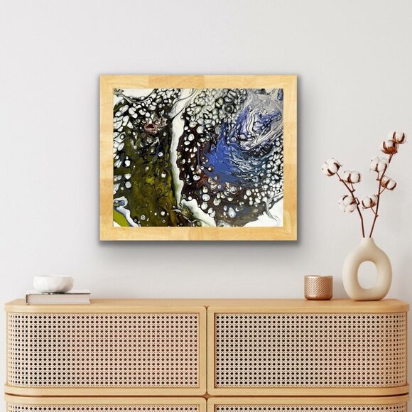 16 X 20 Original Acrylic Abstract Modern Art Painting Titled Well of‎ Souls - Picture 3 of 15